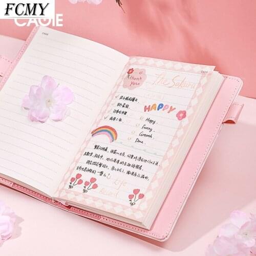 Cute Girly Heart Agenda 2022 Planner Notebook A6 Creativity Small Diary Back To School Student Planner 2020 2021