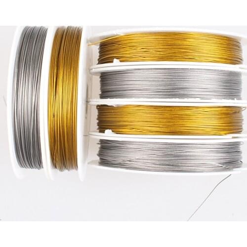 Reuseable Stainless Steel Wire Beading Rope Cord Gold Silver Fishing Thread String For DIY Necklace Bracelets Jewelry Making