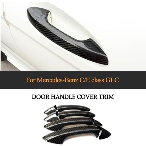Carbon Fiber Door Handle Cover Trim For Mercedes-Benz A B C S E Class W204 C204 W205 C205 W207 W213 W218 All Cars Non G class