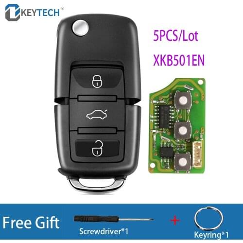 OkeyTech 5PCS/Lot Xhorse XKB501EN 3 BT Wire Remote Key For B5 Type For VVDI2/VVDI Key Tool/MIni Key Tool/Key Tool/Key Tool Max