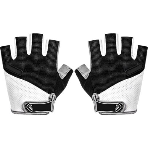 1 Pair Unisex Touchscreen Breathable Half Finger Cycling Anti Slip Outdoor Sport Sun Protection Pad MTB Gloves Breathable Mesh