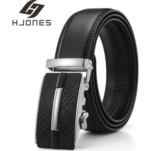 HJones New Design Fashion Belt Leather Genuine Premium Quality Adjustable Ring for Classic Man Waistband Strap PK1108
