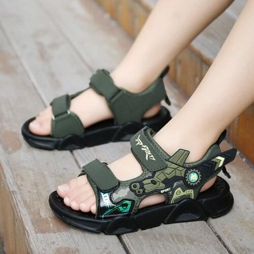 2021 Summer Sandals Kids Shoes Brand Closed Toe Toddler Boys Sandals Orthopedic Sport Pu Leather Boys Bandals Shoes