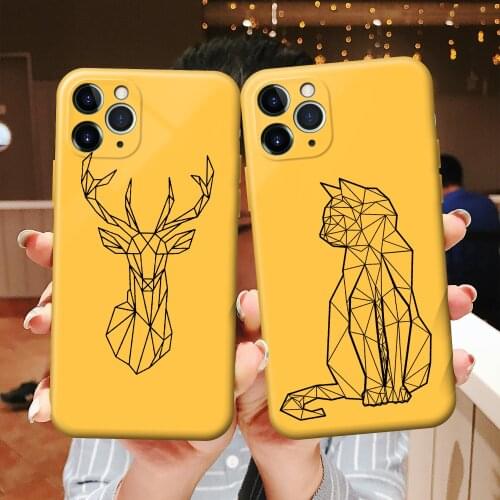 Silicone Phone Case For iPhone 12 Pro SE2 XS Max XR 7 8 6S Plus mini Cool animals Yellow Skin Cover For iPhone 11 Pro MAX Shell