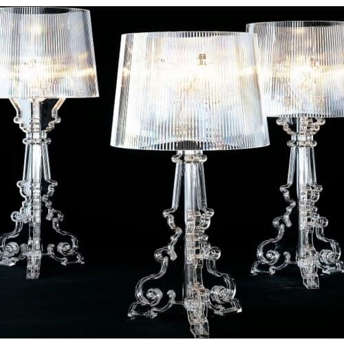 Modern Ghost Shadow Clear Transparent Acrylic Table Lamps Light Bedroom Bedside Study Acrylic Desk Lamps Simple Light