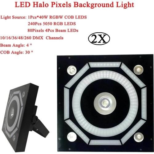 2Pcs/Lot LED Halo Pixels Background Lights Decorative Stage Lighting Effect Equipment Sound Party Club DJ Disco Bar Lights