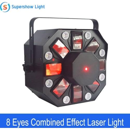 8 Eyes LED Laser Light Combined Effect Laser Stage Lighting Effect For DJ Lighting Show DMX512 Disco Night Club