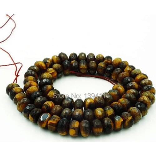 Tiger Eye Faceted Oval Loose Beads Strand For Making Bracelet Or Necklace Jewelry Approx 15.5 inch