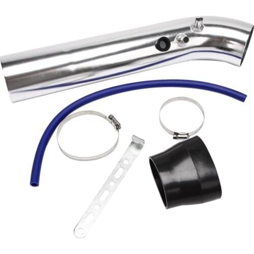 76mm Air Intake Pipe Cold Air Inlet Duct Tube Kit with Rubber Hose for Connect Filter High Air Flow