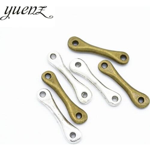 YuenZ 30pcs 2 colour Antique silver Metal Bracelet Necklace Connector End Cap For DIY Jewelry Making Accessory 21*5mm B163