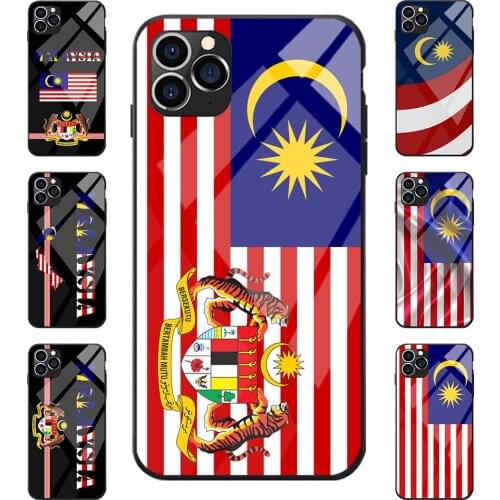 Tempered Glass For Samsung A20 50 70 M20 30 S7 S8 S9 S10 LITE Edge PLUS NOTE Malaysia Flag Coat Of Arms Soft TPU Phone Cases