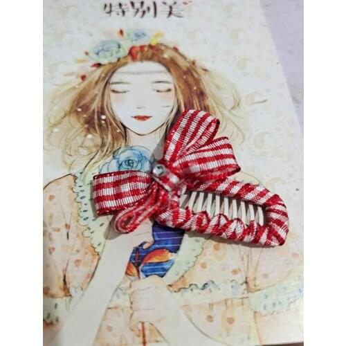 Dogs Plaid bow hairpin Grooming Accessories Hair Clip Pet BB Clip Hairpin Comb