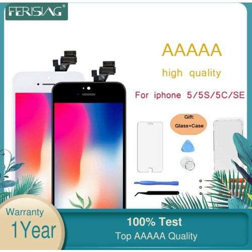 FERISING 100% AAAA Original LCD Screen For iPhone 5S 5 SE 5C Screen LCD Display Digitizer Touch Module 5S SE Screens Replacement