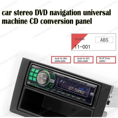 1-DIN 2-DIN CD conversion panel for Au-di A4 (B6) 2000-2006 (B7) 2004-2009 for SE-AT E-xeo after 2009 ABS material black