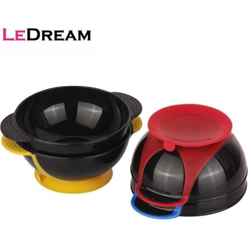 1PC Plastic Hair Dye Color Mixing Sucker Palette Tint Bowl For Salon Hairdressing Barbers Styling Tools Random Color