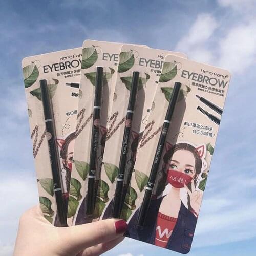 1Pcs Three-dimensional Shaping Eyebrow Pencil Double-headed Waterproof Sweat-proof Eyebrow Pencil Naturally Lasting