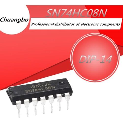 10PCS 74HC08 SN74HC08N DIP14 SN74HC08 DIP 74HC08N DIP-14 new and original IC