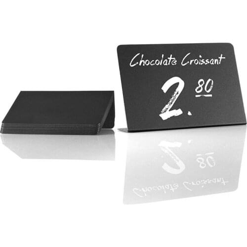 10 Pack Rustic Acrylic Mini Chalkboard Signs - Easy to Write and Wipe Out - for Liquid Chalk Markers and Chalk - Small - - C5AE