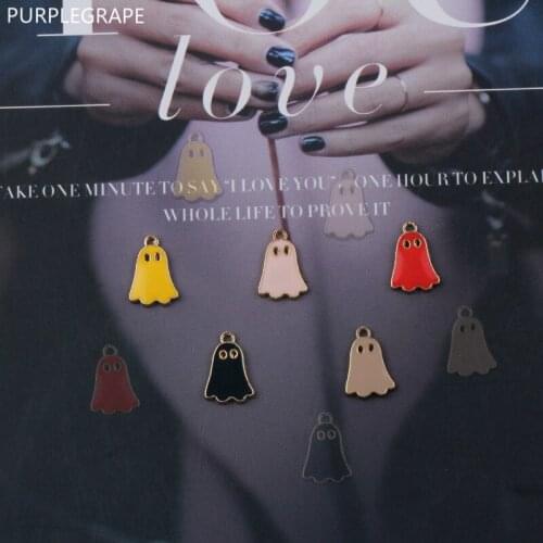 DIY jewelry making supplies alloy pendant earrings necklace bracelet hair accessories Halloween creative ghost 10 pieces