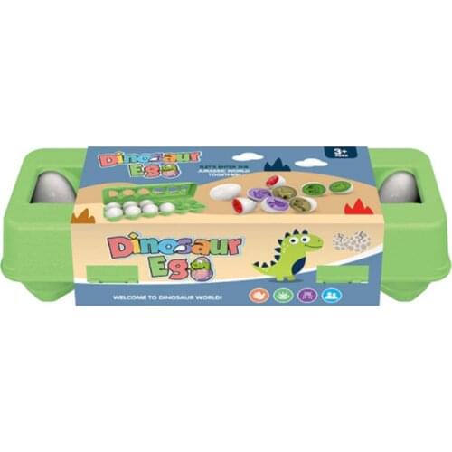 12PCS Matching Dinosaur Toy Shape Recognition Dinosaur Egg Game Hatching Growing Animal Dinosaur Eggs For Kids Toys Gifts