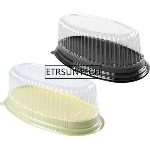 200pcs Cheese Cake Container Plastic Clear Wedding Cake Box Case Mousse Pastry Bakery Cake Holder Boxes