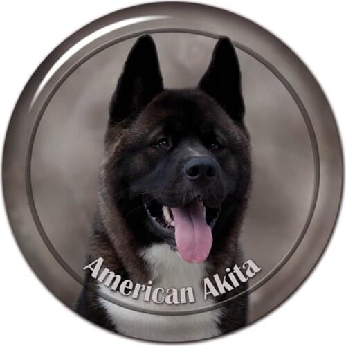 S40822# Various Sizes PVC Decal American Akita Dog Car Sticker Waterproof For Bumper Rear Window Laptop Refrigerator Toilet