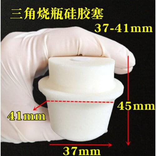 5pcs Silicone Stopper for Erlenmeyer Conical Triangle Flask Upper Diameter 41mm * Lower Diameter 37mm
