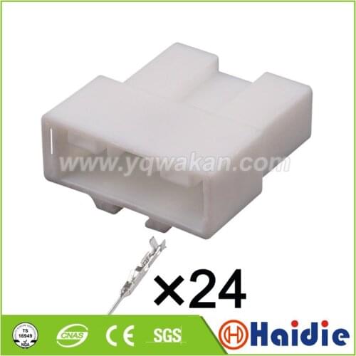 Free shipping 2sets 24pin auto electrical housing plug plastic wiring harness unsealed connector 6098-4588