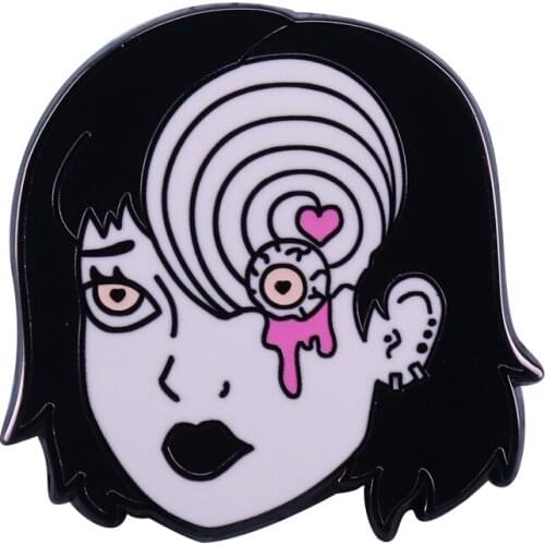 Uzumaki gory eyeball lapel pin Junji Ito fans perfect collection