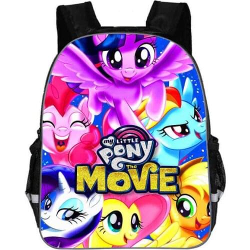 Baby Schoolbag 3D Print Cartoon Pony girls Kids School bags Child Backpacks Kids Satchel Mochila Infantil bags support costomze