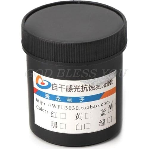 Photoresist Anti-etching Blue Ink Paint For DIY PCB Dry Film Replacement 100g Drop Shipping