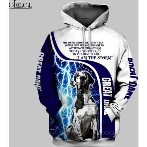 HX Newest Popular Great Dane 3D Print Hoodie Women Men Women Tracksuit Pullover Fashion Casual Hoodies Drop Shipping