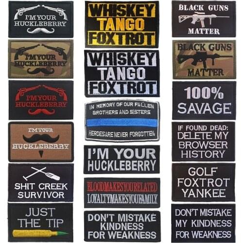 Cool Slogan Embroidery Patch Armband Badge Military Decorative Sewing Applique Embellishment Tactical Patches