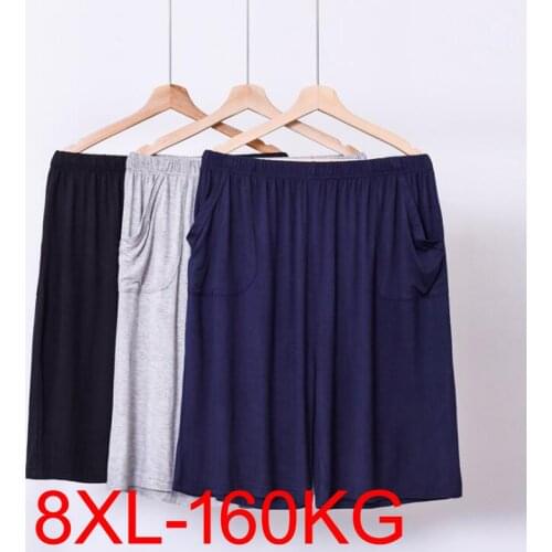 Summer Modal Pyjamas Mens Sleepwear Lounge Wear Casual Trousers Male Sleeping Short Loose Comfortable Sleep Bottoms