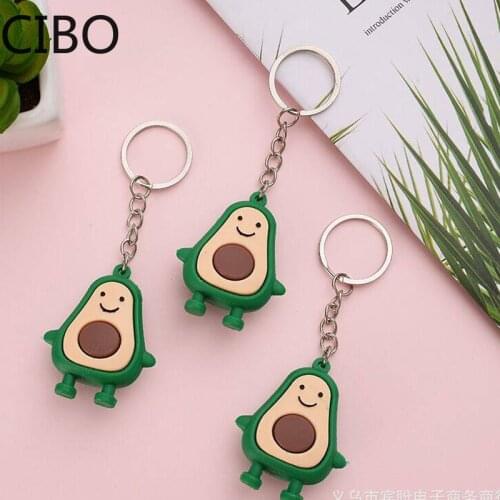 Cute avocado key chain pendant creative soft glue simulation avocado doll net red ins pop up small gift