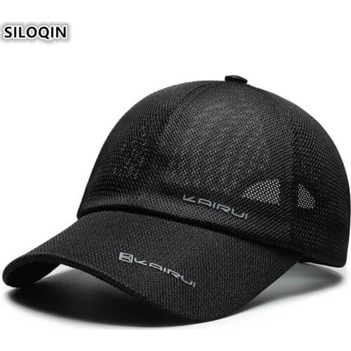 SILOQIN Unisex Summer Breathable Baseball Caps New Fashion Womens Sports Cap Mesh Cap Ventilation Mens Tongue Hat Fishing Cap
