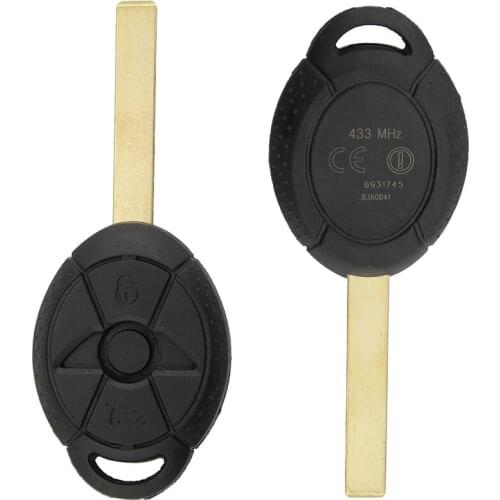 Okeytech High Quality 3 Buttons Smart Keyless Uncut Remote Car Key Case Shell Fob for BMW 2002-2007 Mini Cooper