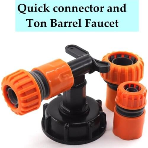 Plastic Ton Barrel Joint Tank Tap IBC Barrel Adapter Garden Irrigation Connection Valve Hose Switch Fittings Gardening Joint
