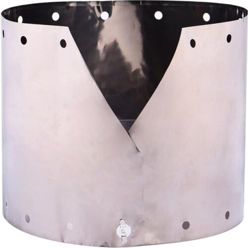 Portable Stove Windscreen Titanium Camping Stove Wind Shield Windshield for Outdoor Cooking Gas Stove Ultra-Light