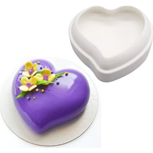 Love-Heart Shape Silicone Mold Heart Mousse Cake Mold Cake Dessert Mould Chocolate Ice Cream Mold Cake Decorating Tools