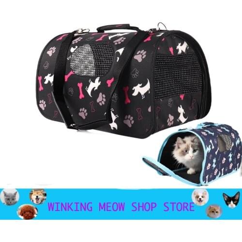 Foldable Pets Cat Satchel Cage Nest Puppy Outdoor Travel Multifunctional Ventilation Oversized Accessories Blue Pet Products