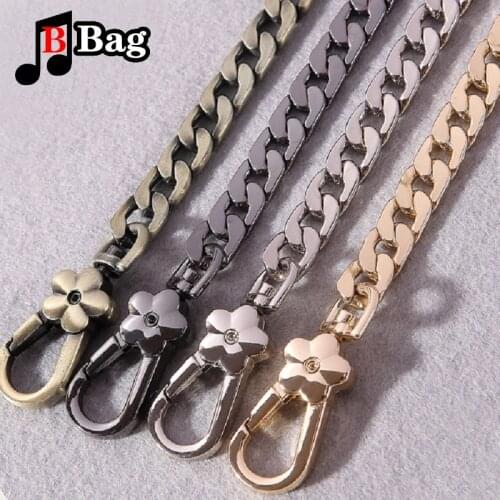 Wide 9mmCM three Colors Metal Bag Chain Sac Chaine Bag Parts For Handbag Metal Strap For Bags Shoulder Straps replacement chain