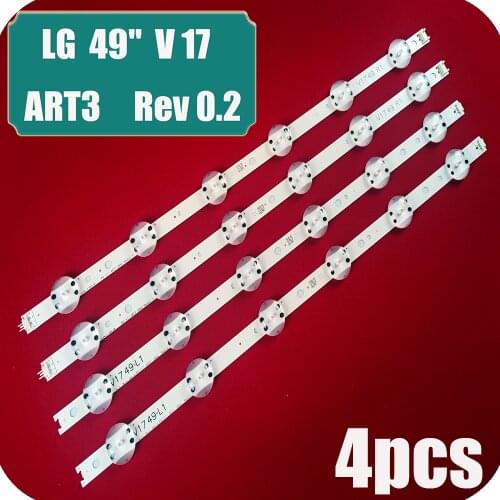 LED strip For LG 49" V17 ART3 TV 49UJ651V 49UJ675V 49UJ676V 49UJ634V 49UJ670V 49UJ655V 49UJ6565 6916L-2862A 6916L-2863A 49UJ6565