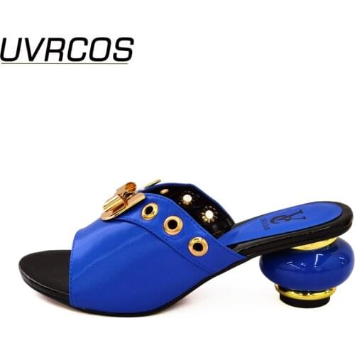 African Women Wedding Shoe Woman Open Toe Slip on Ladies Pumps Women Shoes Fashion Party Wedding Shoes Decorated with Rhinestone