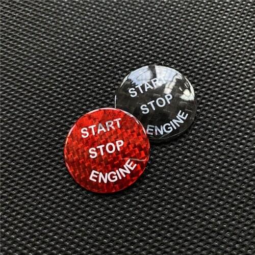 Carbon Fiber Interior Engine Start Stop Push Button Cover Cap Trim Start Stop One Button For BMW X3 G01 X4 G02 5Series G30 G11