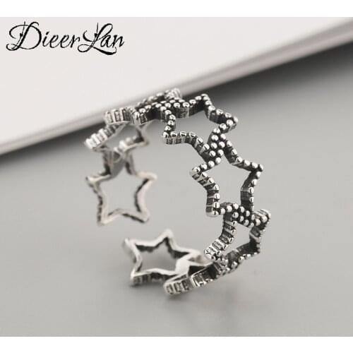 Punk Vintage Star Ring For Women Men Adjustable Size Geometric Rings Exquisite Creative Jewelry Wholesale 2021