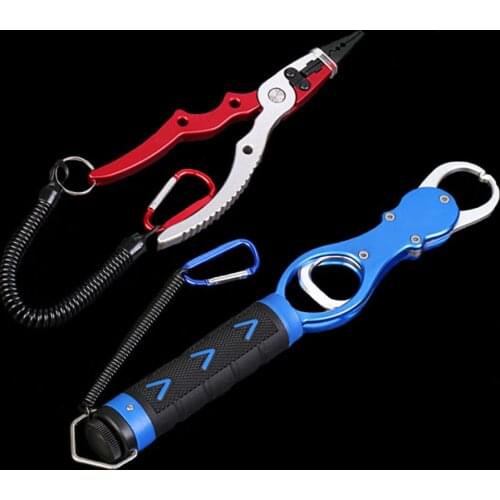 WALK FISH Aluminum Alloy Fishing Grip Pliers Stainless Steel Fish Gripper Hook Recover Line Cutter High Quality Fish Grip Tool