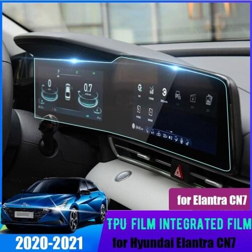 Dashboard navigation toughened film TPU soft film anti-scratch suitable for Hyundai Elantra Avante CN7 2020 2021