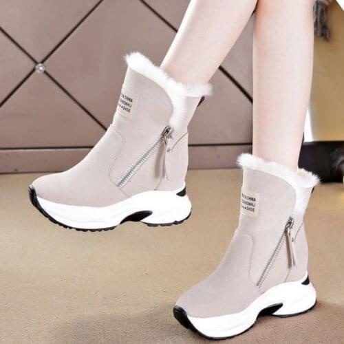 2021 New Winter Women Boots High Quality Keep Warm Mid-Calf Snow Boots Women Comfortable Ladies Platform Boots Chaussures Femme