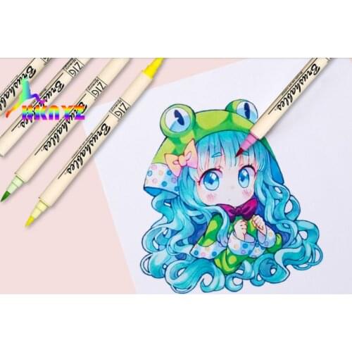 1sets ZIG MS-7700 watercolor brush waterproof brush painting double tip Japan